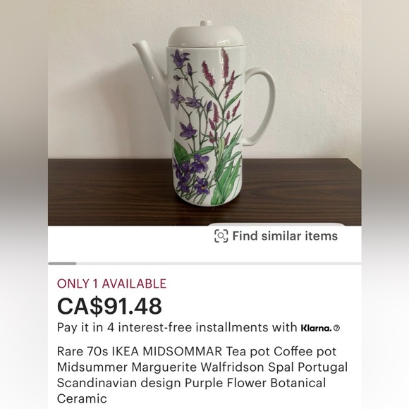 IKEA ceramic Midsommar coffee pot - Picture 10 of 10